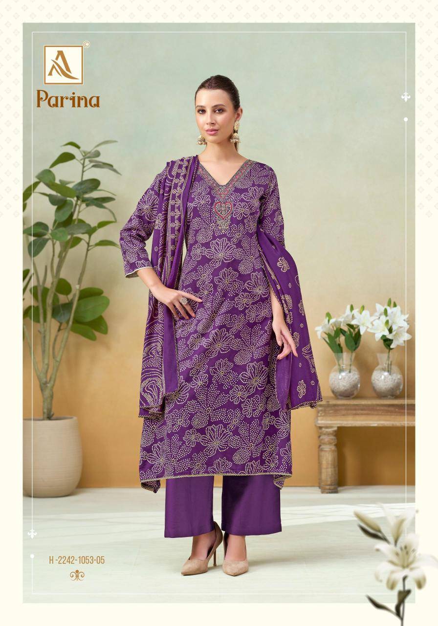 Alok suit parina Designer dress material wholesalers